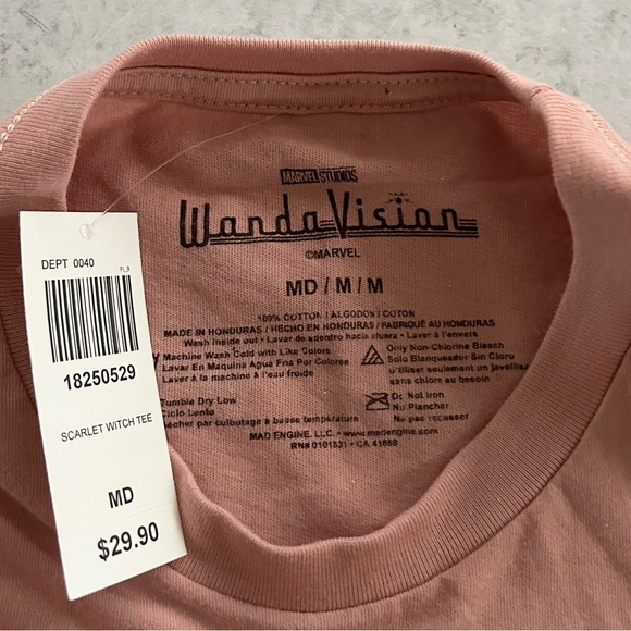 Marvel WandaVision Scarlet Witch Retro Women's T-Shirt, M NWT - Picture 4 of 5